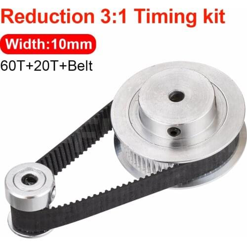 Timing Belt Pulley GT2 60teeth 20teeth Reduction 3:1/1:3 3D printer accessories belt width 6mm 10mm Bore 5&8&10mm