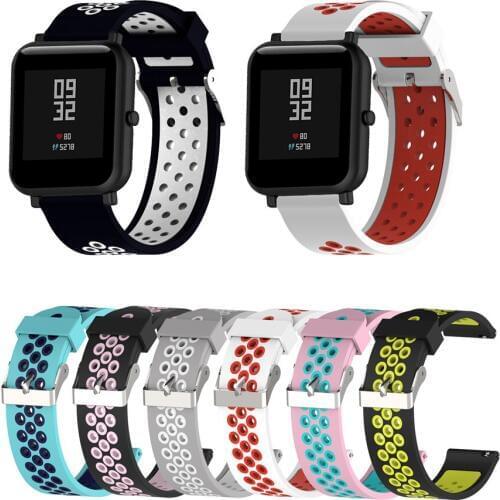 20mm Silicone Strap For Xiaomi Huami Garmin AMAZFIT Bip Pace Lite Version Smart Watch Replacement Band bracelet Sport Belt