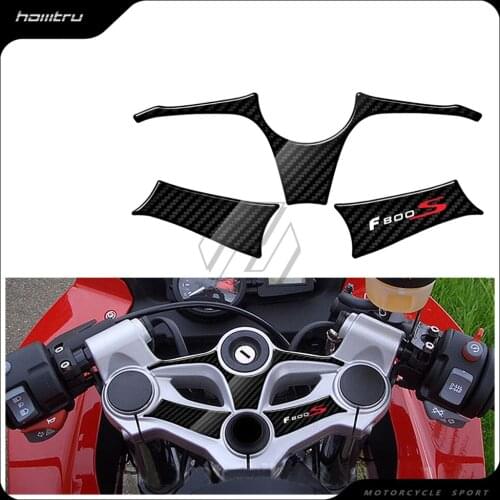 3D Carbon-look Upper Triple Yoke Defender Case for BMW Motorrad F800S 2007-2010