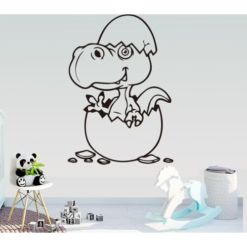 Catoon Dinosaur vinyl Wall Sticker for Living Room Decoration Removeable Vinyl Decal Self-adhesive Waterproof Home Decor Mural