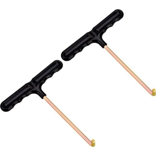 X7JD 2Pcs Trampoline Springs Heavy Duty Metal T-Hook Springs Replacement Kit Pull Spring Hook Waist Drum Bow Accessory