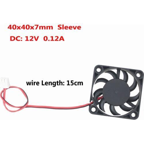 20 Pieces Gdstime 40mm x 7mm 4cm 12V DC Mini Cooler Brushless Cooling Fan 40mmx40mmx7mm 40x40x7mm 2Pin