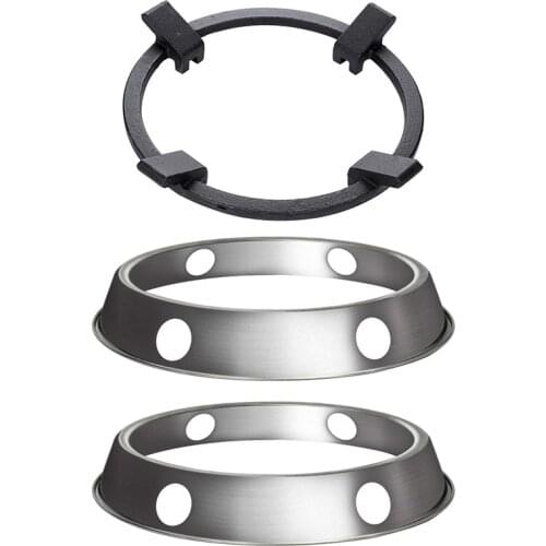 3 Pcs Wok Pan Support Rack Stand for Gas Stove Fry Pans, 2 Pcs A & 1 Pcs B