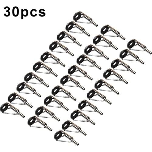 30pcs Set 6 Kinds Of Diameter Smooth Iron Fishing Rod Guides Ring Saltwater NewRod Building & Repair