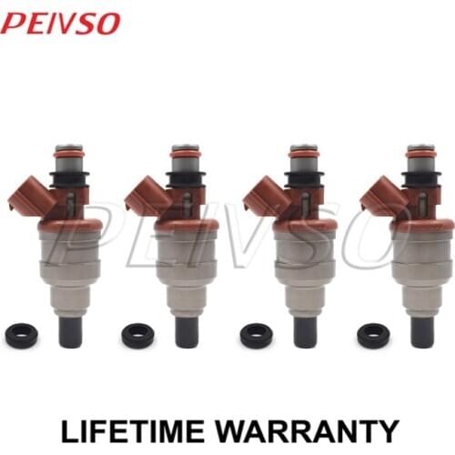 4x 195500-2120 B61K-13-250 renovation fuel injector for Mazda&Daihatsu 323 1.6L 1.8L 90~95 / CHARADE 1.3L L4 1989~1992