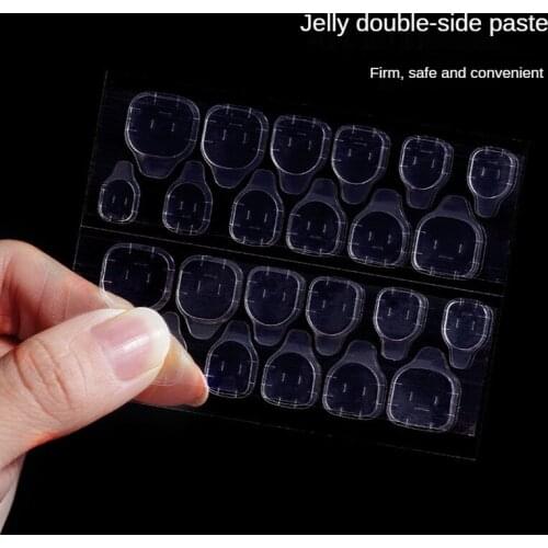 5Sheets 24pcs Double Sided False Nail Art Adhesive Tape Glue Sticker DIY Tips Fake Nail Acrylic Manicure Gel MakeupTool