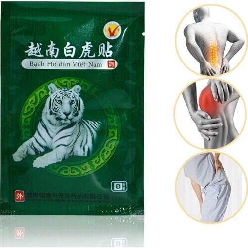 8 Pcs Vietnam White Tiger Balm Medical Plaster Rheumatoid Arthritis Joint Pain Relief Neck Back Body Muscle Patches Sticker