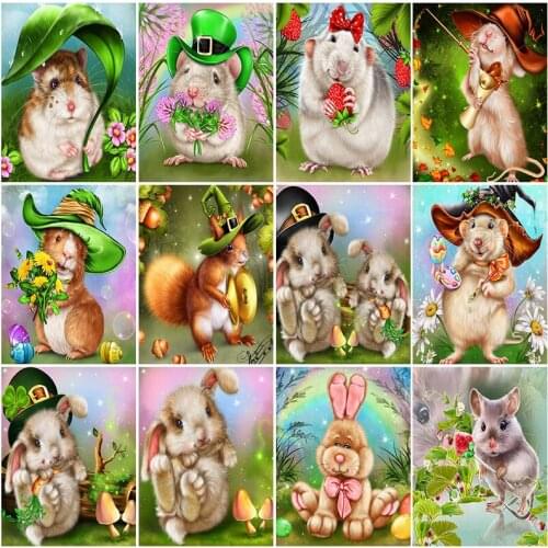 5D Diamond Painting animals icon diamond embroidery Diamonds squirrel Picture Full Square Drill Diamond embroidery by photo