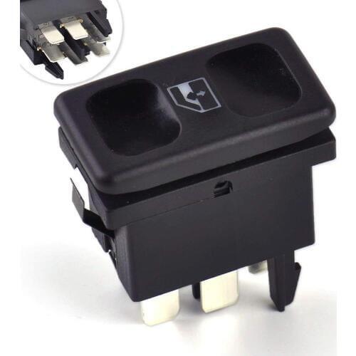 Car Black Plastic Metal Power Window Control Switch Button for VW Volkswagen Golf Jetta MK2 Polo 1985-1992 OEM# 191959855
