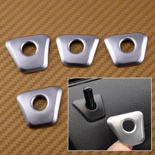 Beler 4PCS/set Plated ABS Chrome Interior Door Lock Pin Knob Decor Trim Fit for BMW 5 Series G30 2018