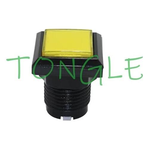Free shipping Factory price 33mm square game machine push button arcade LED momentary push button illuminated push button Squar