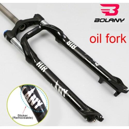 BOLANY 26*4.0" Spring Supention Fork Mountain Bike Disc Brake Suspension 9MM QR Fork 100mm Travel For Beach Snow Bike