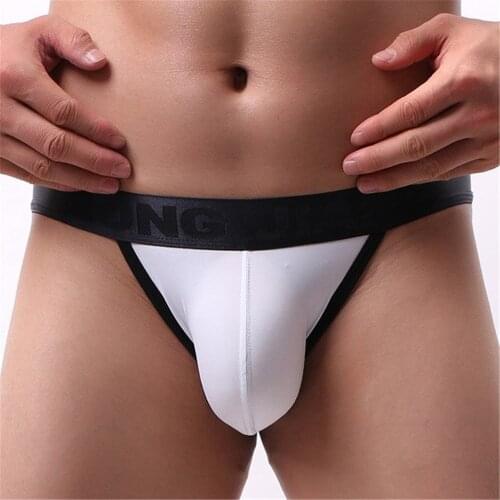 Brand Mens Sexy Brief Pouch Underwear Sexy Mens Bikini Pouch New Male Underpants U Pouch Cueca Tanga Slip Homme