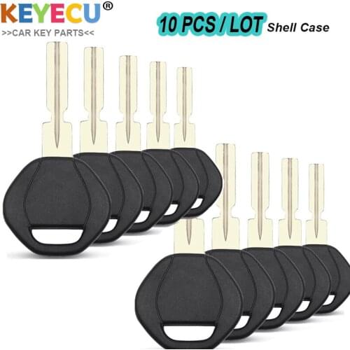 KEYECU 10 Pieces/ Lot, Transponder Ignition Car Key Shell Case for BMW 3 5 6 series X3 X5 Z4 Z8 E36 E34 E38 E39, Fob HU58 Blade