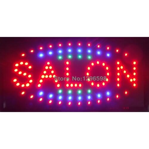 CHENXI led salon neon sign shop open hot sale low power 10*19 inch indoor ultra bright flashing salon led advertising sign