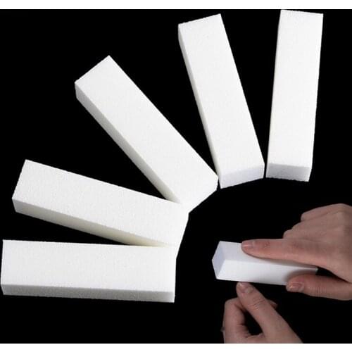 Durable Sponge Nail File White Sanding Buffer Block For Nail Polish Nail Art Lime Do Not Hurt Nails Durable Nail Tools