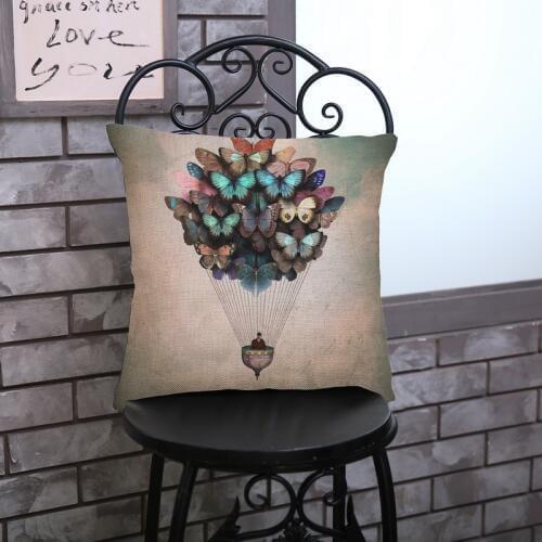 Personalized Custom Home Decorative Cotton Pillow Cover Chair Cushion case Linen pillowcase 45*45cm sarung bantal