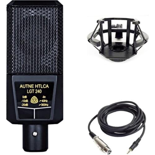 LGT240 Cardioid Microphone Professional Condenser Microphone For Computer Streaming Recording Gaming Microphones