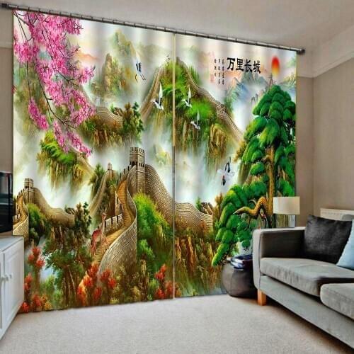 Landscape scenery curtains 3D Window Curtains Living Room Blackout curtain Cortinas Drapes