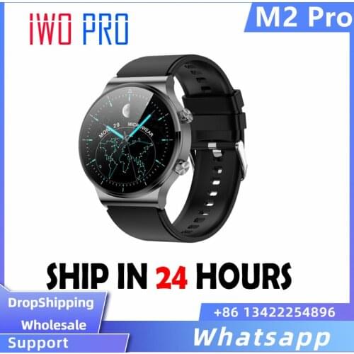 New M2 Pro Smart Watch 2021 Wireless Charging 1.3 inch Round Screen Bluetooth Music Motion Tracker for HUAWEI Xiaomi Watch