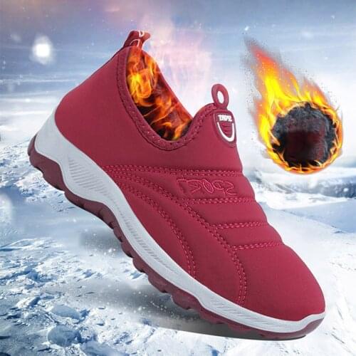 New Women Snow Boots Winter Warm Short Plush Men And Women Shoes Cotton Non-slip Waterproof Plus Velvet Ankle Boots Snow Shoes