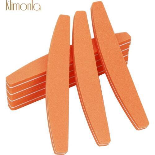 New 5Pcs/Lot Washable Curve Sponge Nail File 100/180 Grit Double Side Sanding Polishing Thick Emery Board Beauty Files Tools
