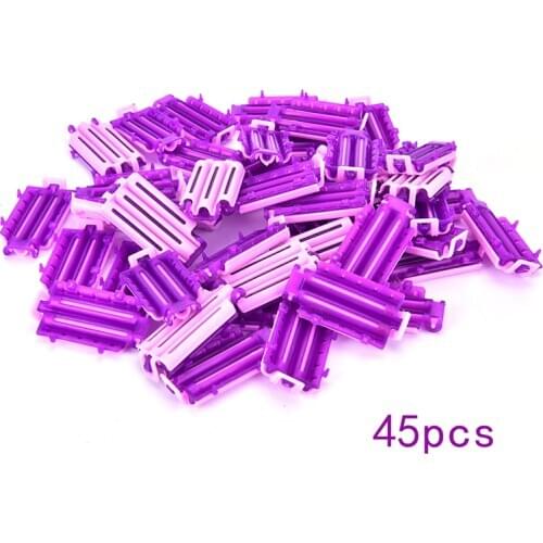 45pcs Hair Rollers Root Fluffy Clamps Wave Perm Rod DIY Bars Corn Clips Corrugation Hair Curler Curling Curlers Styler
