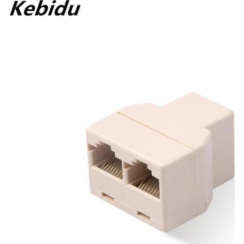 Kebidumei 1 point 2 RJ45 adapter adapter Ethernet LAN connector cable distributor extender CAT5 6 network converter socket