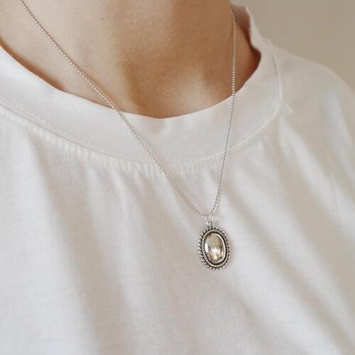 SHANICE 925 sterling silver necklace female fashion personality trend retro distressed necklace set chain clavicle chain jewelry