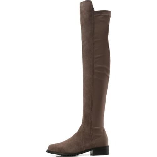 SKLFGXZY 2020 New autumn/winter women Knee-high boots Genuine leather Female boots European brand knight boots Stretch boots