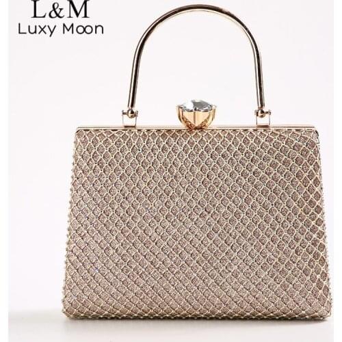 Rhinestone Evening Bag For Women Clutch Purses And Handbags Floral Diamonds Luxury Designer Bag Silver Chain Shoulder Bag X538H