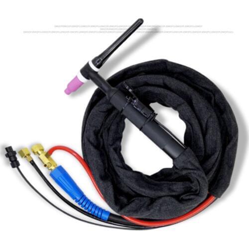 2/4m WP-18 Water-cooled Argon Arc Welding Torch M16 Nut Stainless Steel Circulating Water Cooling Argon Arc Welding Gun Line 4M