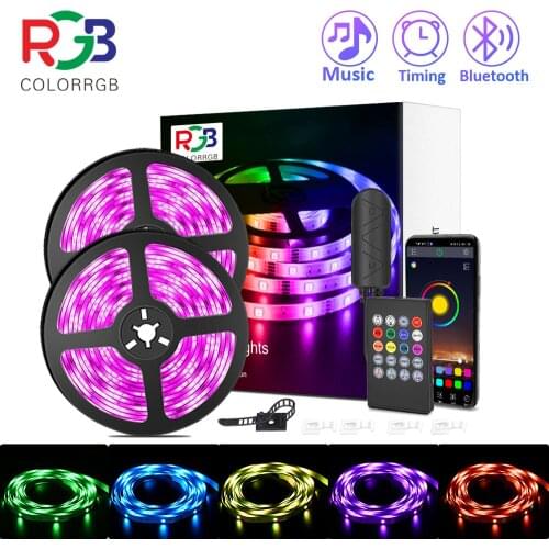 LED Strip Light, RGB 5050 Lights, Music Sync Color Changing, Built-in Mic, App Controlled LED Lights Rope Lights 5M 10M 20M