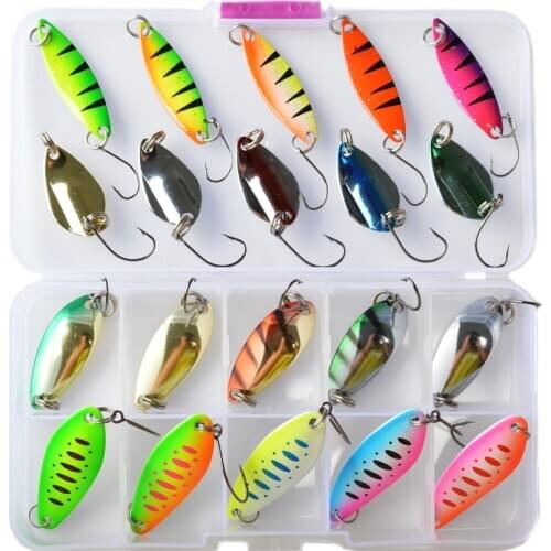 TOMA 2g 2.5g 3g 5g Fishing Spoon Lure Swim Bait Mix Colors Isca Artificial Trout Lure Pesca Fishing Tackle Leurre Truite Spoons