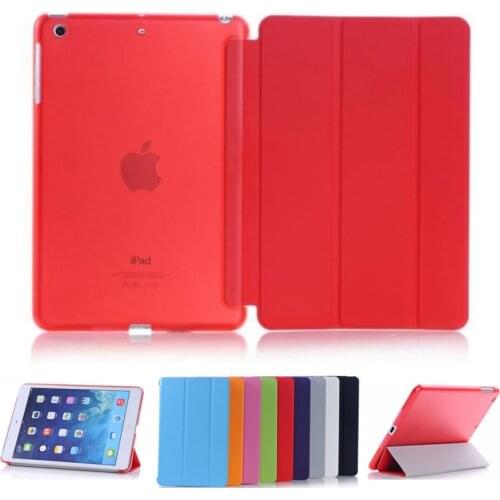 Ultra-thin Slim Tablet Case For IPad 5th 6th 9.7 2017 2018 Flip Magnetic Folding Stand Holder PVC Cover For iPad Air 1 Air2 9.7"