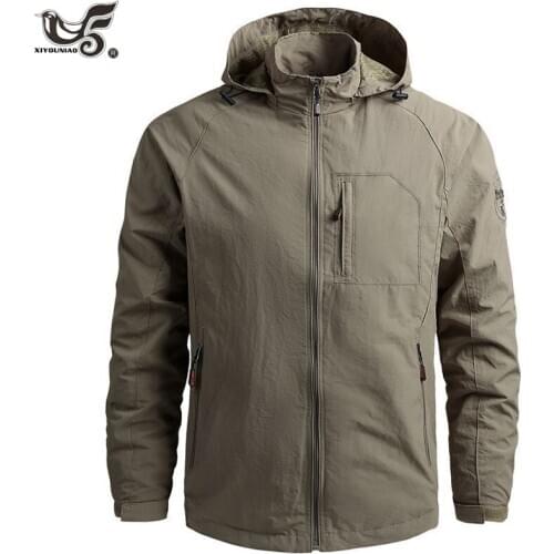 Mens sportswear Windbreaker Military Thin Jackets for Men Casual streetwear Breathable Hooded coats Brand Clothing Size M~6XL