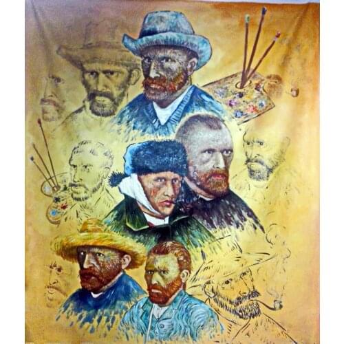 Modern handmade painting Vincent van Gogh portrait on oil canvas for living room decor and wallpaper