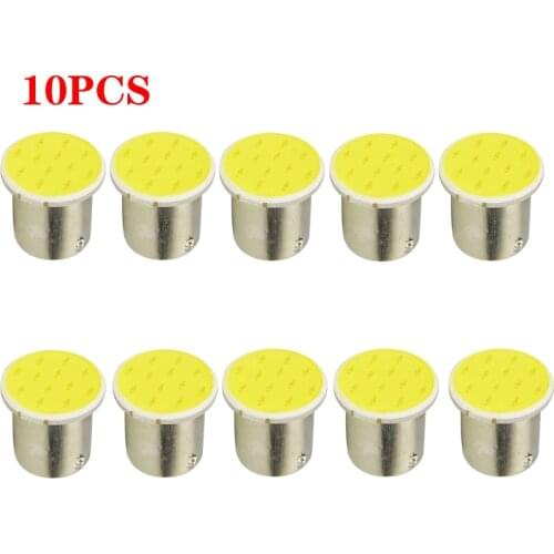 10pcs P21W 1157 Bay15d 1156 BA15S LED Turn Signal Bulb COB Car Interior Light Parking Reverse Back Brake Lamp Super Bright 12V