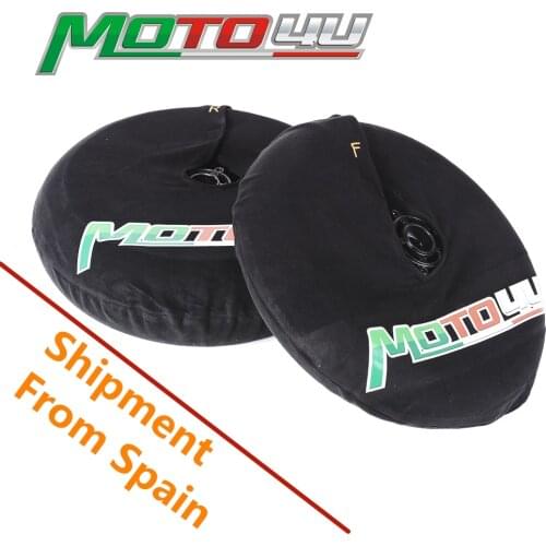 17inch Motorcycle Tire Tyre Warmers Windstop Tire Cover Polar Fleece Windbreak Black Front and Rear 1Pair Universal