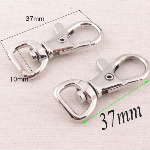 20 PCS Lobster Swivel Clasps Silver Lobster Clasp Carabiner Snap Buckle Gate Bag Purse Hook Purse Strap Handbag Snap-10MM