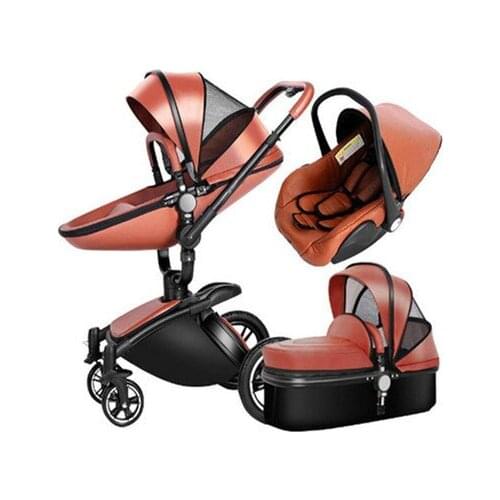 Newborn Baby Stroller and Car Seat Reversible Travel Stroller 360 Degree Rotatable 3 In 1 Baby Pushchair Newborn Basket Wagon