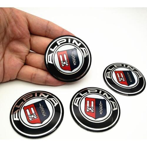 4pcs 56.5mm Alpina logo car emblem Wheel Center Hub sticker Rim badge covers accessories For BMW X1 X3 Car-Styling Accessories