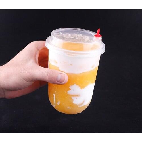 50pcs High quality U shape disposable plastic cups 500ml 700ml large cold drinks packaging cup party favors milk tea juice cup