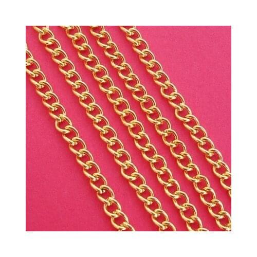 Free shipping!!!!100M/lot Twist Curbe Chain 2.5x3.5mm