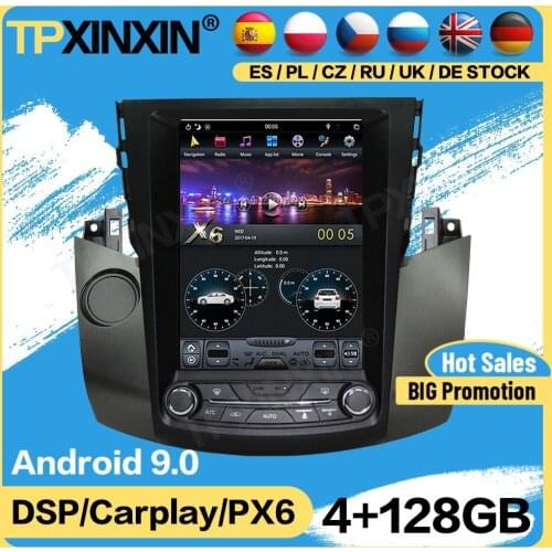 Carplay Tesla 128G Radio 2 Din Stereo Android For Toyota RAV4 2003 2004 2005 2006 2007 2008 2009 GPS Player Auto Audio Head Unit