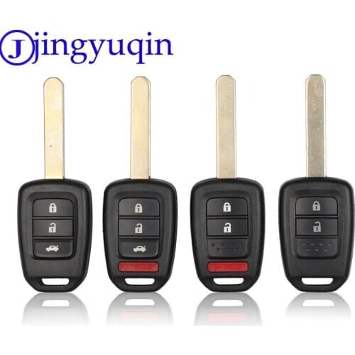 Jingyuqin 2/3/4 Buttons Remote Car Key Shell Case Cover Fob Blank For Honda GREIZ Civic City XRV Vezel