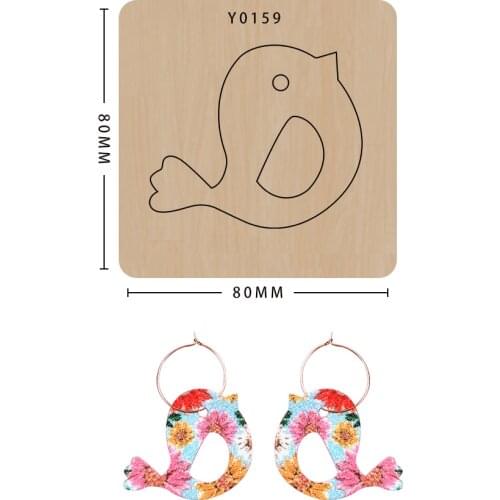 Wood Cutting Mold Diy Little Sparrow Earring Dies 2021 New Design Decoration Scrapbooking Craft Suitable For Big Shot Machines