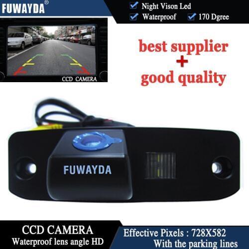 FUWAYDA parking CAR REARVIEW REVERSE COLOR CCD 170 DEGREE/WITH REFERENCE LINE CAMERA FOR Hyundai ElantraTerracanTucson Accent