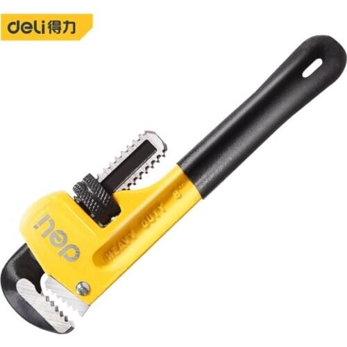 Deli Pipe Wrench Pipe Clamp Heavy Duty Plumbing Manual Tools Cr-V Steel Anti-rust Anti-corrosion Alicates High Quality