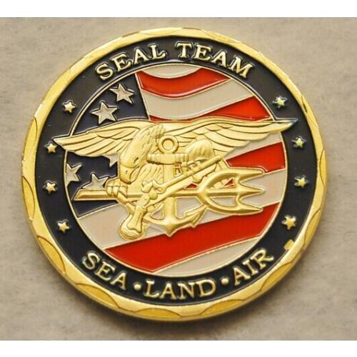 Hot sales US NAVY SEAL TEAM Challenge Coin High quality low price Custom coins FH810207